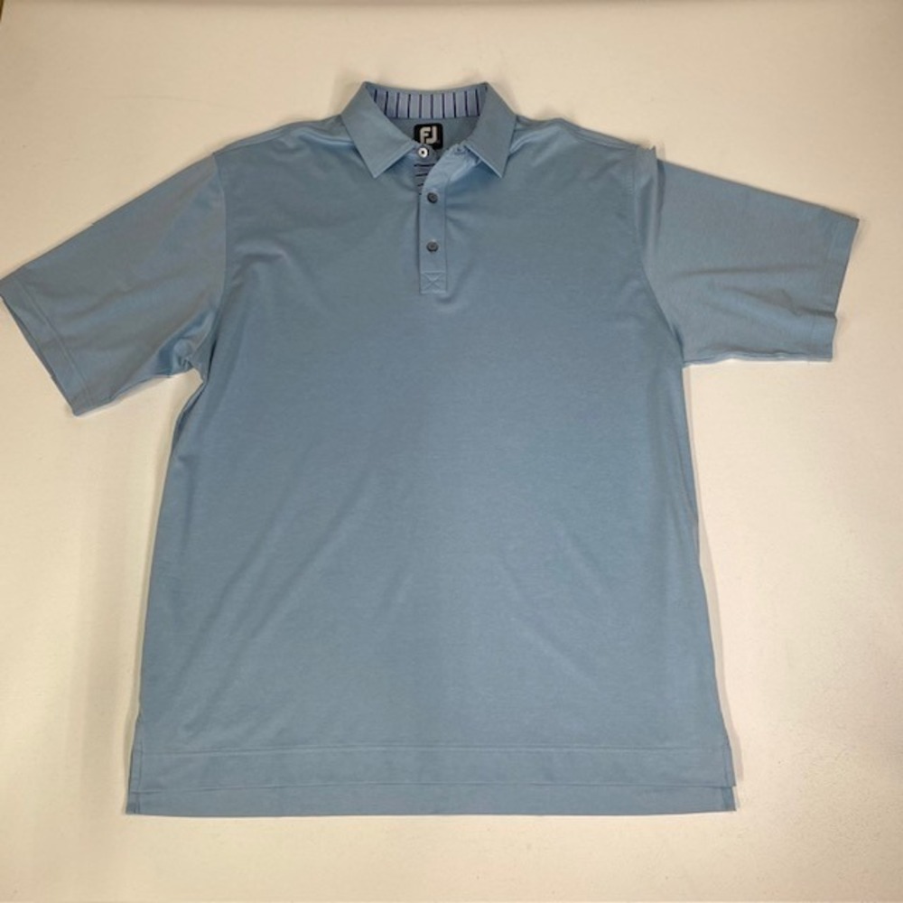 FootJoy‎ Golf Polo Shirt Striped Collar Moisture Wicking Athletic XL